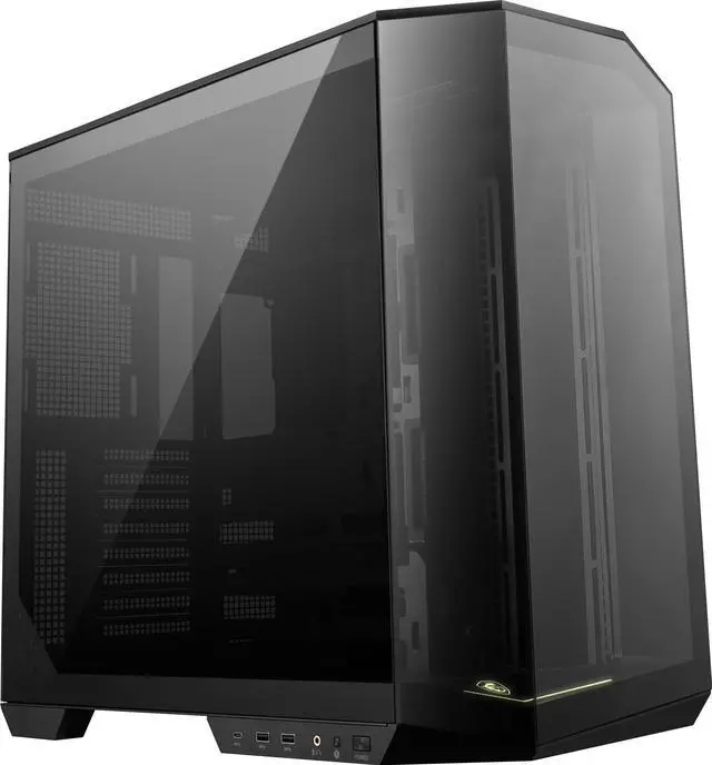 Alt view image 7 of 18 - MSI MAG PANO 100L PZ Project Zero Mid Tower ATX Gaming Case, ABS Plastic, SPCC Steel, Tempered Glass, Support Back-Connect, 270-degree Panoramic Display, GPU Support Stand, Dust Filter