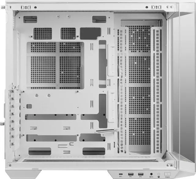Alt view image 14 of 20 - MSI MAG PANO 100L PZ White Project Zero Mid Tower ATX Gaming Case, ABS Plastic, SPCC Steel, Tempered Glass, Support Back-Connect, 270-degree Panoramic Display, GPU Support Stand, Dust Filter