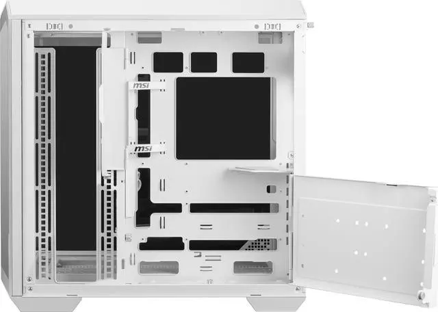 Alt view image 20 of 20 - MSI MAG PANO 100L PZ White Project Zero Mid Tower ATX Gaming Case, ABS Plastic, SPCC Steel, Tempered Glass, Support Back-Connect, 270-degree Panoramic Display, GPU Support Stand, Dust Filter