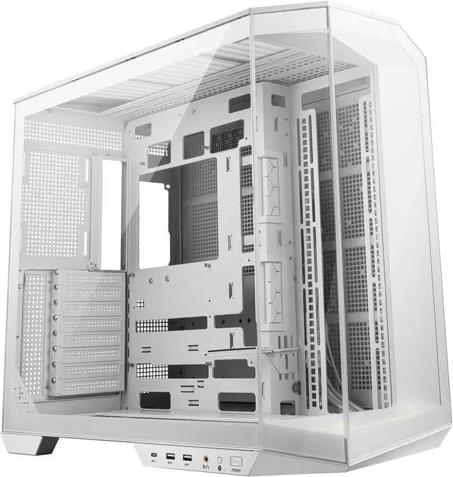 Alt view image 8 of 20 - MSI MAG PANO 100L PZ White Project Zero Mid Tower ATX Gaming Case, ABS Plastic, SPCC Steel, Tempered Glass, Support Back-Connect, 270-degree Panoramic Display, GPU Support Stand, Dust Filter