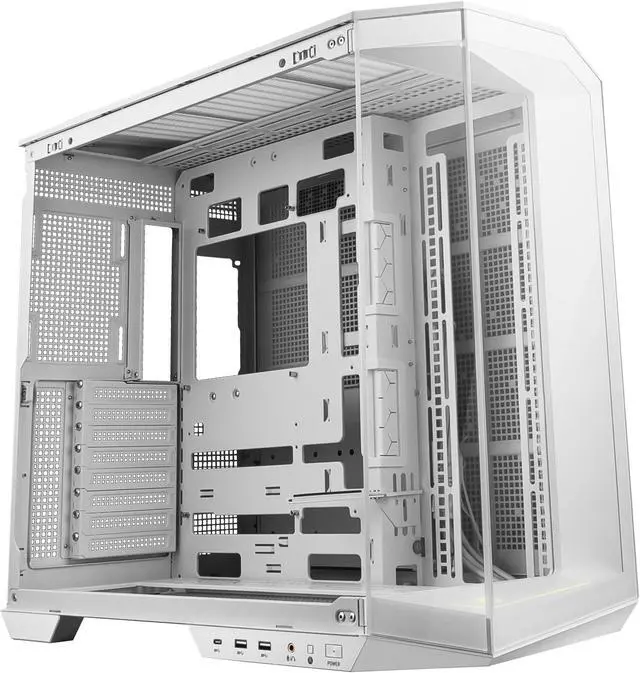 Alt view image 9 of 20 - MSI MAG PANO 100L PZ White Project Zero Mid Tower ATX Gaming Case, ABS Plastic, SPCC Steel, Tempered Glass, Support Back-Connect, 270-degree Panoramic Display, GPU Support Stand, Dust Filter