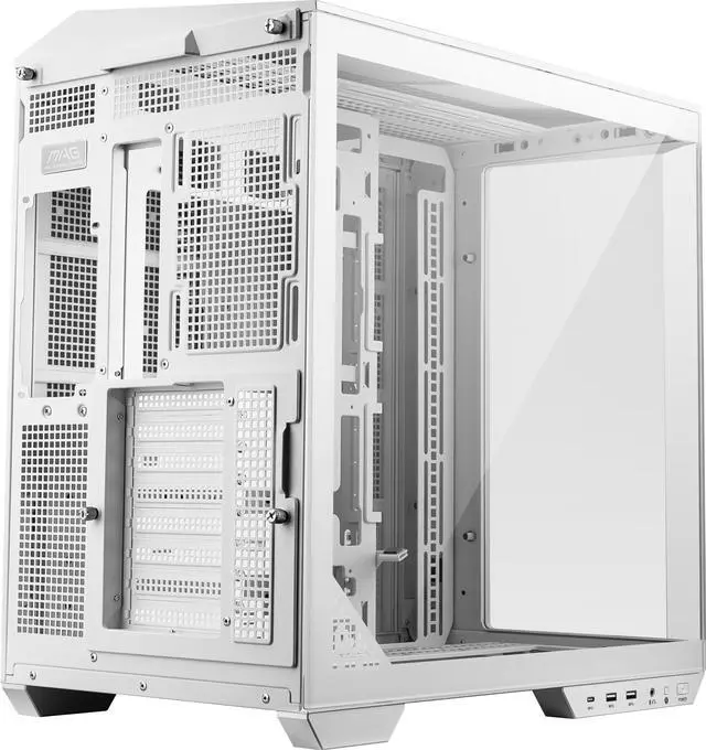 Alt view image 15 of 20 - MSI MAG PANO 100L PZ White Project Zero Mid Tower ATX Gaming Case, ABS Plastic, SPCC Steel, Tempered Glass, Support Back-Connect, 270-degree Panoramic Display, GPU Support Stand, Dust Filter