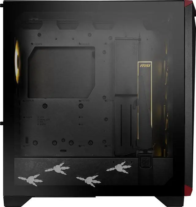 Alt view image 7 of 16 - MSI MPG GUNGNIR 300 MONSTER HUNTER EDITION Black / Red Mid Tower Computer Case