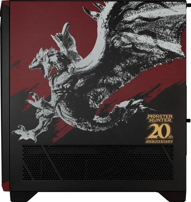 Alt view image 8 of 16 - MSI MPG GUNGNIR 300 MONSTER HUNTER EDITION Black / Red Mid Tower Computer Case