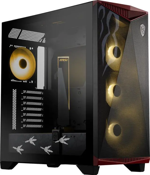 Alt view image 2 of 16 - MSI MPG GUNGNIR 300 MONSTER HUNTER EDITION Black / Red Mid Tower Computer Case