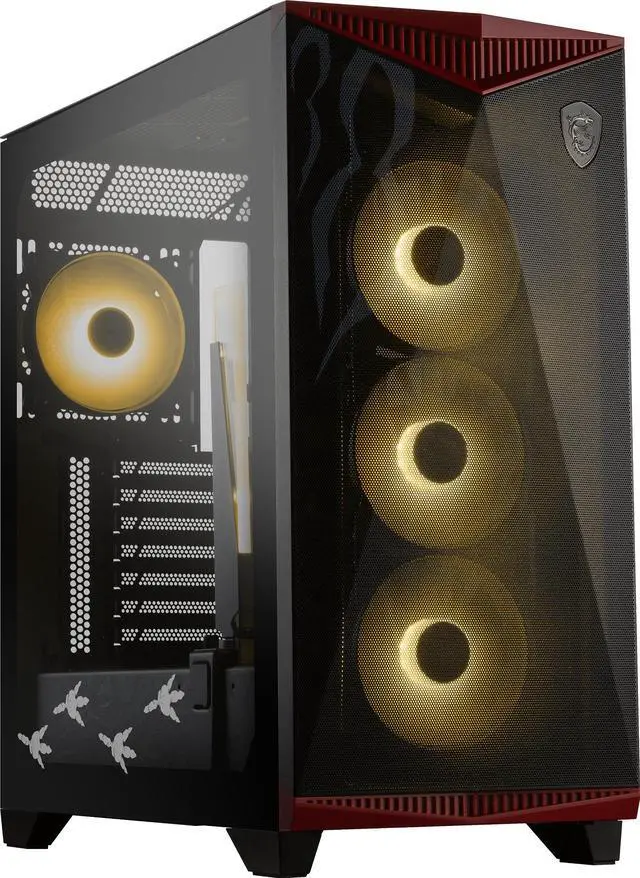 Alt view image 9 of 16 - MSI MPG GUNGNIR 300 MONSTER HUNTER EDITION Black / Red Mid Tower Computer Case