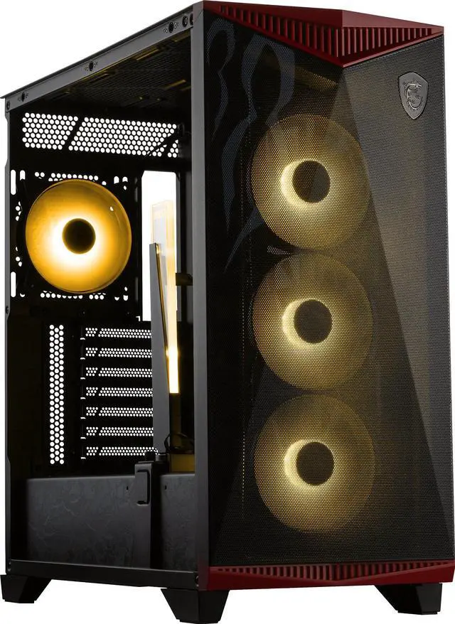 Alt view image 5 of 16 - MSI MPG GUNGNIR 300 MONSTER HUNTER EDITION Black / Red Mid Tower Computer Case