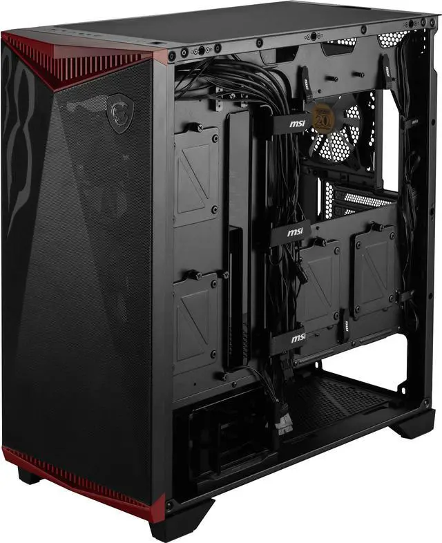 Alt view image 13 of 16 - MSI MPG GUNGNIR 300 MONSTER HUNTER EDITION Black / Red Mid Tower Computer Case