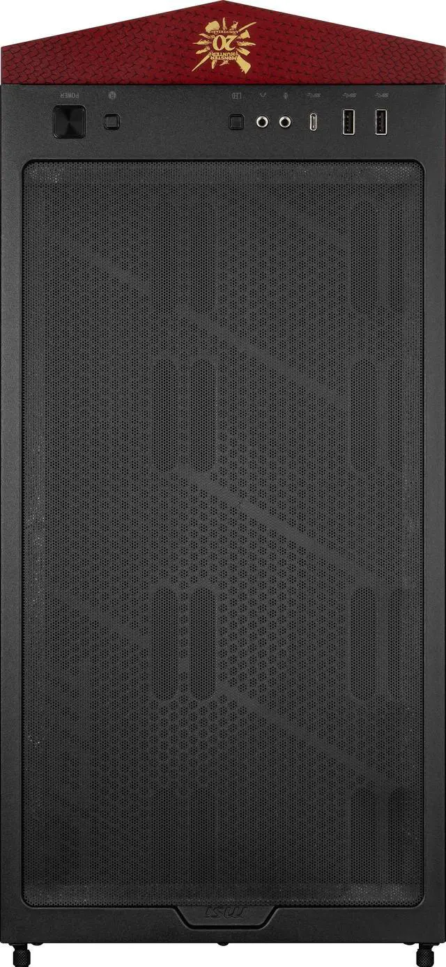 Alt view image 15 of 16 - MSI MPG GUNGNIR 300 MONSTER HUNTER EDITION Black / Red Mid Tower Computer Case