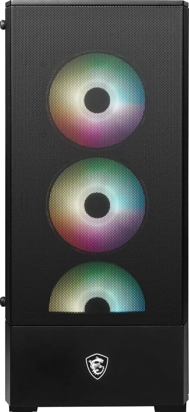 Alt view image 3 of 10 - MSI MAG Forge 112R Mid-Tower PC Gaming Case - Tempered Glass Side Panel - 4 x 120mm aRGB Fan - MAG A750GL PCIE5 Power Supply installed