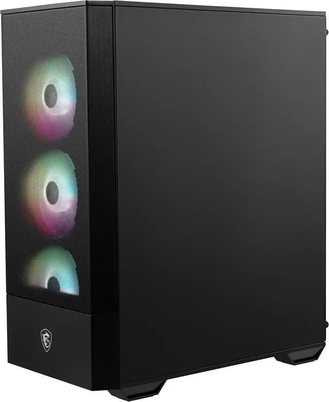 Alt view image 10 of 10 - MSI MAG Forge 112R Mid-Tower PC Gaming Case - Tempered Glass Side Panel - 4 x 120mm aRGB Fan - MAG A750GL PCIE5 Power Supply installed