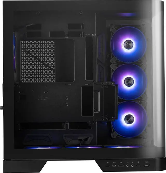 Alt view image 3 of 9 - MSI MAG PANO 120R PZ - ATX Mid-Tower Gaming PC Case - 270-degree Tempered Glass Panel - Liquid Cooling Support up to 360mm Radiator - Pre-Installed 7 ARGB Fans - VGA Bracket