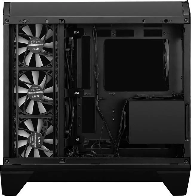 Alt view image 9 of 9 - MSI MAG PANO 120R PZ - ATX Mid-Tower Gaming PC Case - 270-degree Tempered Glass Panel - Liquid Cooling Support up to 360mm Radiator - Pre-Installed 7 ARGB Fans - VGA Bracket
