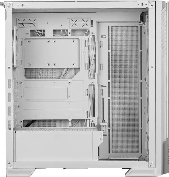 Alt view image 4 of 16 - MSI MPG Velox 300R Airflow PZ White - Mid-Tower Gaming PC Case - Tempered Glass Side Panel - 2 x 160 mm Dual Layer Blades Fans - Liquid Cooling Support up to 360mm Radiator - Mesh Panel for Airflow