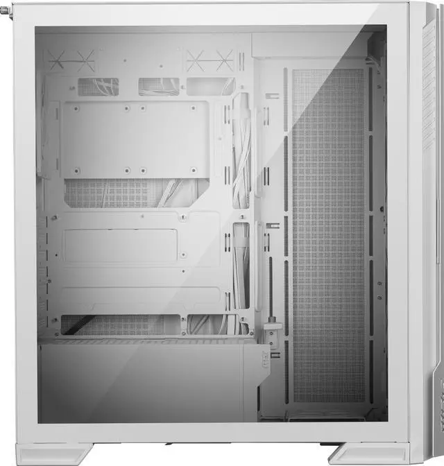Alt view image 5 of 16 - MSI MPG Velox 300R Airflow PZ White - Mid-Tower Gaming PC Case - Tempered Glass Side Panel - 2 x 160 mm Dual Layer Blades Fans - Liquid Cooling Support up to 360mm Radiator - Mesh Panel for Airflow