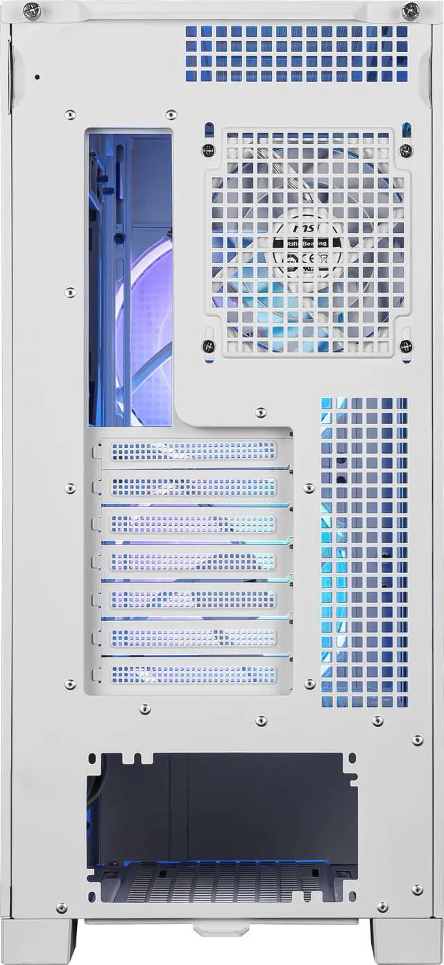 Alt view image 6 of 16 - MSI MPG Velox 300R Airflow PZ White - Mid-Tower Gaming PC Case - Tempered Glass Side Panel - 2 x 160 mm Dual Layer Blades Fans - Liquid Cooling Support up to 360mm Radiator - Mesh Panel for Airflow