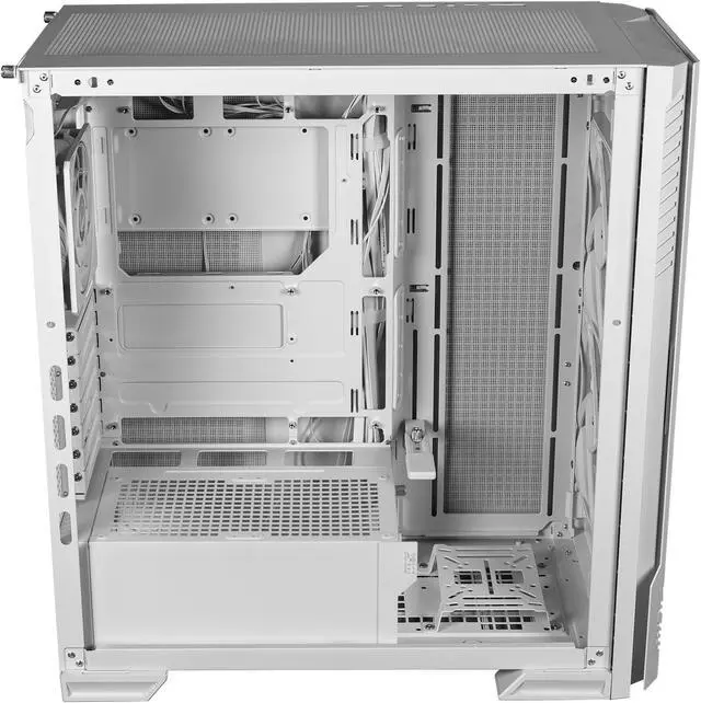 Alt view image 8 of 16 - MSI MPG Velox 300R Airflow PZ White - Mid-Tower Gaming PC Case - Tempered Glass Side Panel - 2 x 160 mm Dual Layer Blades Fans - Liquid Cooling Support up to 360mm Radiator - Mesh Panel for Airflow