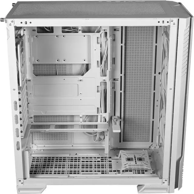 Alt view image 9 of 16 - MSI MPG Velox 300R Airflow PZ White - Mid-Tower Gaming PC Case - Tempered Glass Side Panel - 2 x 160 mm Dual Layer Blades Fans - Liquid Cooling Support up to 360mm Radiator - Mesh Panel for Airflow