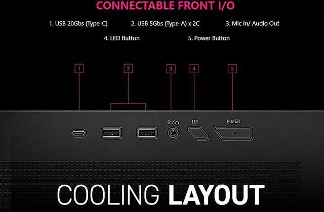 Alt view image 16 of 16 - MSI MPG Velox 300R Airflow PZ White - Mid-Tower Gaming PC Case - Tempered Glass Side Panel - 2 x 160 mm Dual Layer Blades Fans - Liquid Cooling Support up to 360mm Radiator - Mesh Panel for Airflow