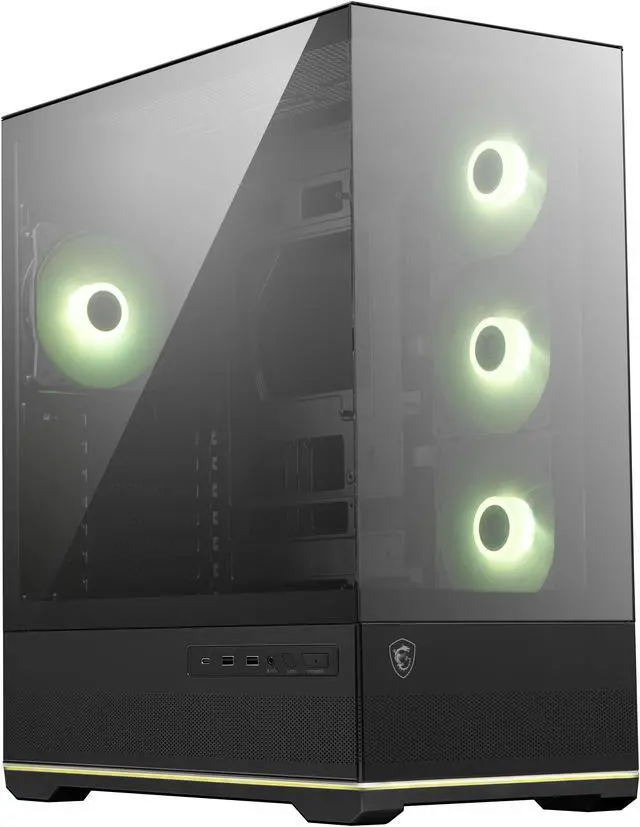 Main image of MSI MAG PANO 110R PZ - Mid-Tower Gaming PC Case - Tempered Glass Side Panel - 4 x 120mm ARGB Fans - Liquid Cooling Support up to 360mm Radiator - Mesh Panel for Optimized Airflow
