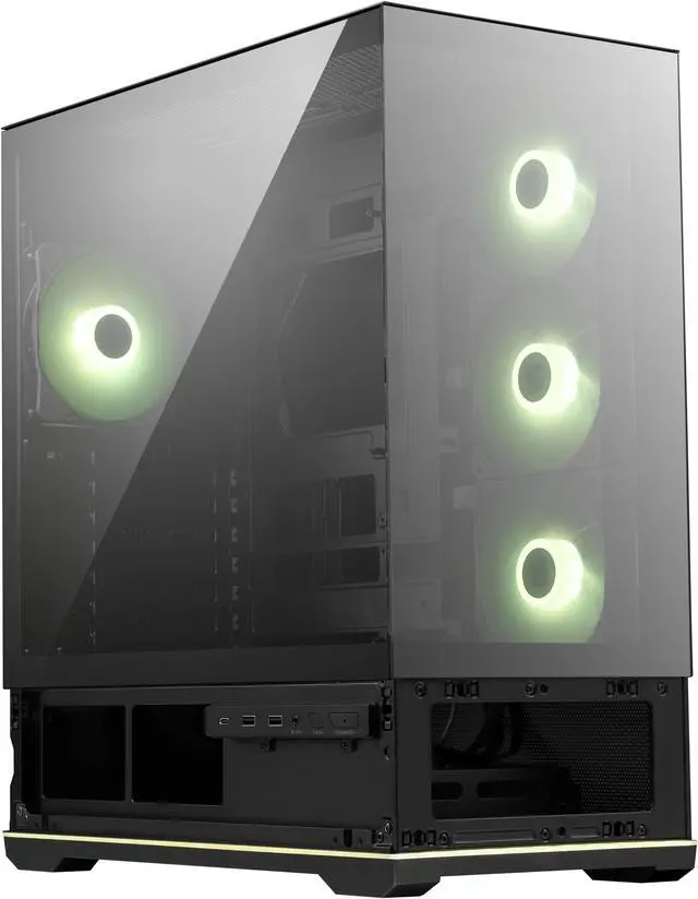 Alt view image 7 of 17 - MSI MAG PANO 110R PZ - Mid-Tower Gaming PC Case - Tempered Glass Side Panel - 4 x 120mm ARGB Fans - Liquid Cooling Support up to 360mm Radiator - Mesh Panel for Optimized Airflow