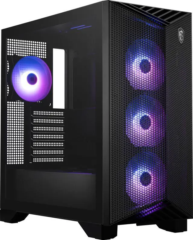 Alt view image 8 of 11 - MSI MPG GUNGNIR 211R AIRFLOW PZ , TH, 1xUSB 3.0, 1xType C, 4x120mm PWM ARGB Fan, Tempered Glass Window, Brown Box, Solid Wood Pallet packing