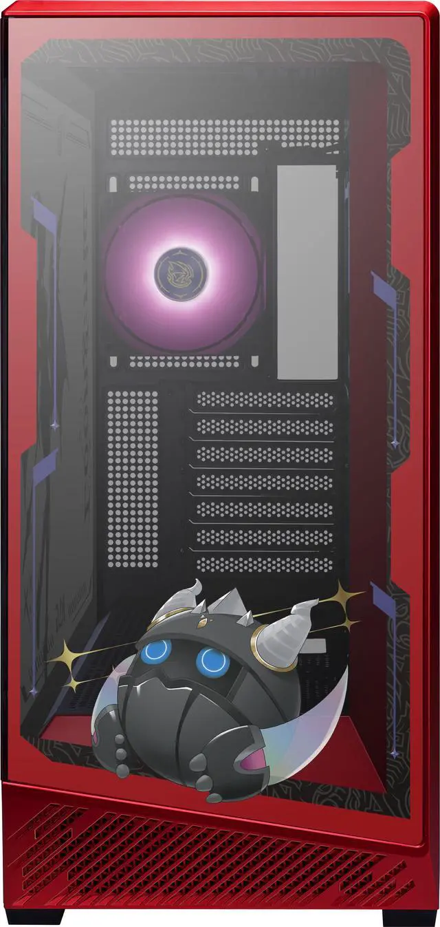 Alt view image 10 of 14 - MSI PANO 130R MLG EDITION - ATX Mid-Tower Gaming PC Case - 270-degree Tempered Glass Panel - Liquid Cooling Support up to 360mm Radiator - Pre-Installed 4x ARGB Fans