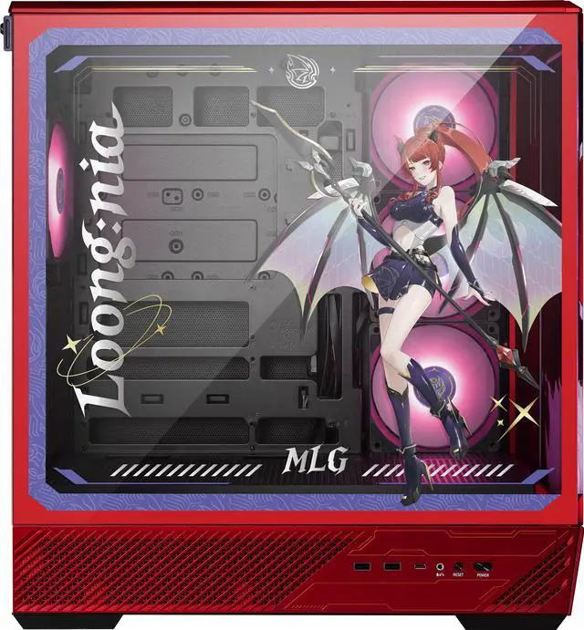 Alt view image 5 of 14 - MSI PANO 130R MLG EDITION - ATX Mid-Tower Gaming PC Case - 270-degree Tempered Glass Panel - Liquid Cooling Support up to 360mm Radiator - Pre-Installed 4x ARGB Fans