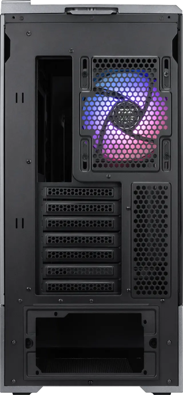 Alt view image 7 of 16 - MSI MPG VIXTA 300R PZ Mid-Tower ATX Gaming PC Case - Floating Base Design, L-Shaped Curved Glass, 3 Pre-Installed ARGB Fans, 360mm Radiator Support, GPUs up to 420mm - Black