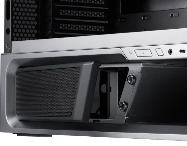 Alt view image 8 of 16 - MSI MPG VIXTA 300R PZ Mid-Tower ATX Gaming PC Case - Floating Base Design, L-Shaped Curved Glass, 3 Pre-Installed ARGB Fans, 360mm Radiator Support, GPUs up to 420mm - Black