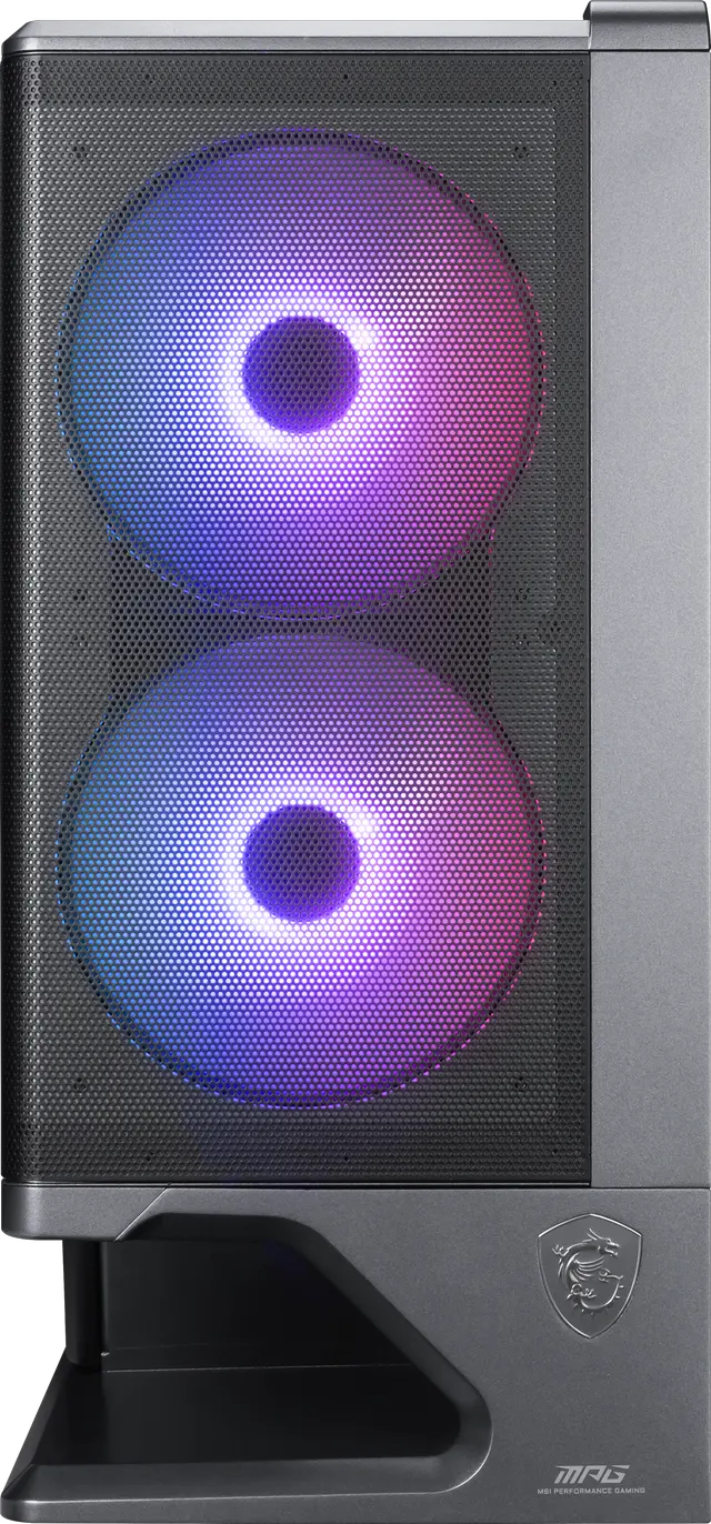 Alt view image 5 of 6 - MSI MPG VIXTA 300R AIRFLOW PZ Mid-Tower ATX Gaming PC Case - Floating Base Design, Mesh Front Panel, Dual 160mm Fans, 360mm Radiator Support, GPUs up to 420mm - Black