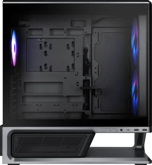 Alt view image 4 of 6 - MSI MPG VIXTA 300R AIRFLOW PZ Mid-Tower ATX Gaming PC Case - Floating Base Design, Mesh Front Panel, Dual 160mm Fans, 360mm Radiator Support, GPUs up to 420mm - Black