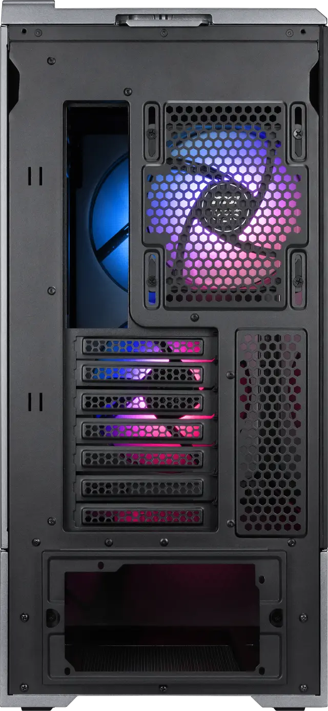 Alt view image 6 of 6 - MSI MPG VIXTA 300R AIRFLOW PZ Mid-Tower ATX Gaming PC Case - Floating Base Design, Mesh Front Panel, Dual 160mm Fans, 360mm Radiator Support, GPUs up to 420mm - Black