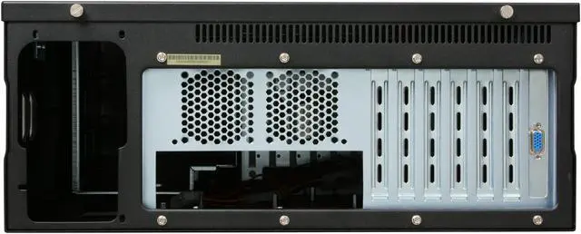 Alt view image 4 of 8 - Habey RPC-919T Steel 4U Rackmount Server Chassis with Built-in 8.4" LCD Touch Screen 3 External 5.25" Drive Bays