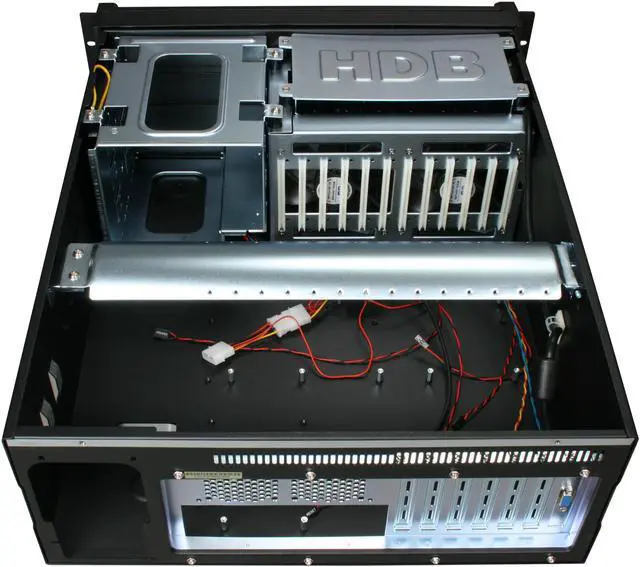 Alt view image 5 of 8 - Habey RPC-919T Steel 4U Rackmount Server Chassis with Built-in 8.4" LCD Touch Screen 3 External 5.25" Drive Bays