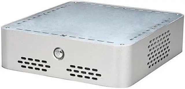 Main image of Habey EMC-600S Silver Heavy duty 3mm aluminum Super-slim Mini-ITX HTPC/NAS/Server Chassis 60W - OEM
