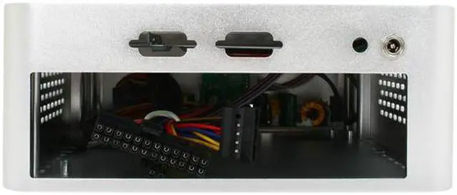 Alt view image 4 of 5 - Habey EMC-800S Silver Heavy duty 3mm aluminum Slim Mini-ITX HTPC/NAS/Server Chassis 120W Internal Power Supply, 60W External AC Power Adapter - OEM