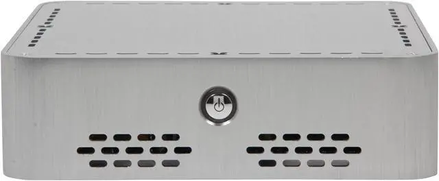 Alt view image 2 of 5 - Habey EMC-600SL Silver Heavy duty 3mm aluminum; aluminum brushed texture surface Mini-ITX Chassis Super-slim Mini ITX Aluminum HTPC/NAS/Server PC Case 12V DC 120W ATX power supply with 12V 5A power adapter, 20+4 - OEM