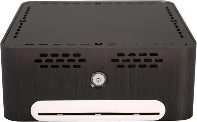 Alt view image 2 of 5 - Habey EMC-800BL Black Heavy duty 3mm aluminum: aluminum brushed texture surface Slim Mini ITX Aluminum HTPC/NAS/Server PC Case 12V DC 120W ATX power supply with 12V 5A power adapter, 20+4 - OEM