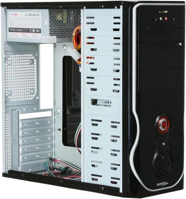 Alt view image 7 of 9 - Sentey  Classic Series CS1-1399 Mid Tower Case w/ Power Supply SECC 0.5mm 2x USB/ Card Reader SD-MMC / ATX-MATX