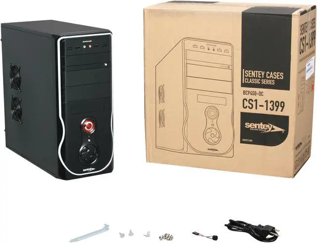 Alt view image 9 of 9 - Sentey  Classic Series CS1-1399 Mid Tower Case w/ Power Supply SECC 0.5mm 2x USB/ Card Reader SD-MMC / ATX-MATX