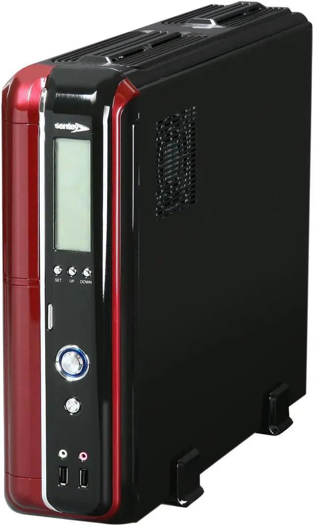 Alt view image 3 of 8 - Sentey Slim 2422 Slim Flex Case w/Power Supply	LCD DISPLAY SECC 0.7mm 2x USB/1x Fan/Micro ATX-ITX