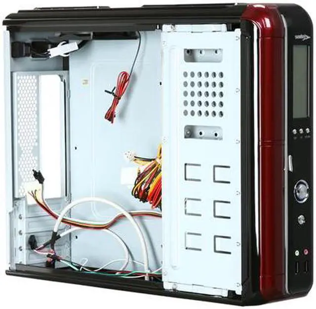 Alt view image 6 of 8 - Sentey Slim 2422 Slim Flex Case w/Power Supply	LCD DISPLAY SECC 0.7mm 2x USB/1x Fan/Micro ATX-ITX