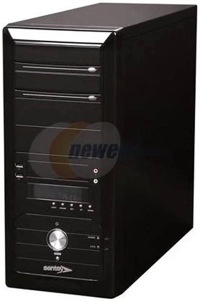 Alt view image 3 of 9 - Sentey Deluxe Series DS1-4246 Mid Tower Case 300w 4x Fan (2 x 80mm - 2 x 120mm)/ 2 x USB / Piano Black Paint / ATX- MATX / LCD PANEL / Screwless