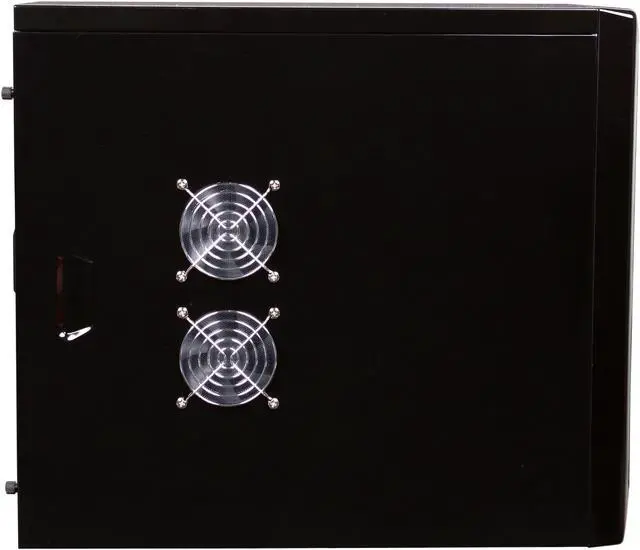 Alt view image 4 of 9 - Sentey Deluxe Series DS1-4246 Mid Tower Case 300w 4x Fan (2 x 80mm - 2 x 120mm)/ 2 x USB / Piano Black Paint / ATX- MATX / LCD PANEL / Screwless