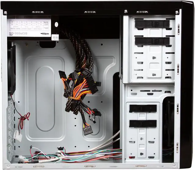 Alt view image 6 of 9 - Sentey Deluxe Series DS1-4246 Mid Tower Case 300w 4x Fan (2 x 80mm - 2 x 120mm)/ 2 x USB / Piano Black Paint / ATX- MATX / LCD PANEL / Screwless