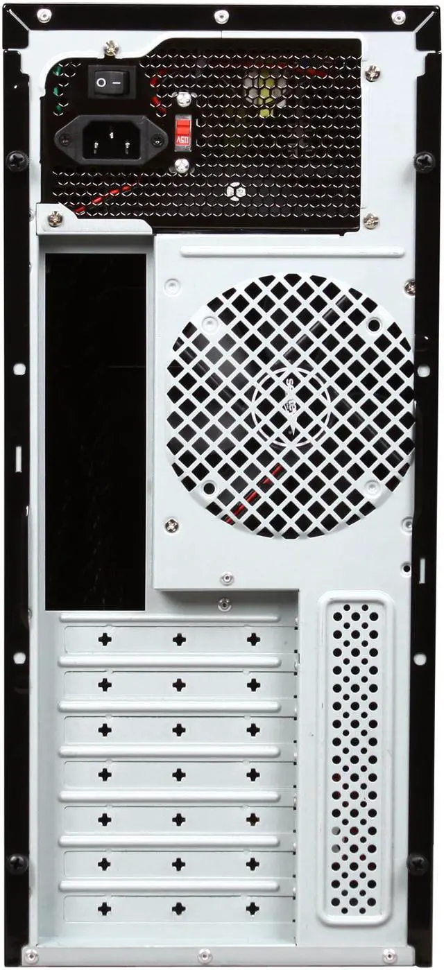 Alt view image 8 of 9 - Sentey Deluxe Series DS1-4246 Mid Tower Case 300w 4x Fan (2 x 80mm - 2 x 120mm)/ 2 x USB / Piano Black Paint / ATX- MATX / LCD PANEL / Screwless