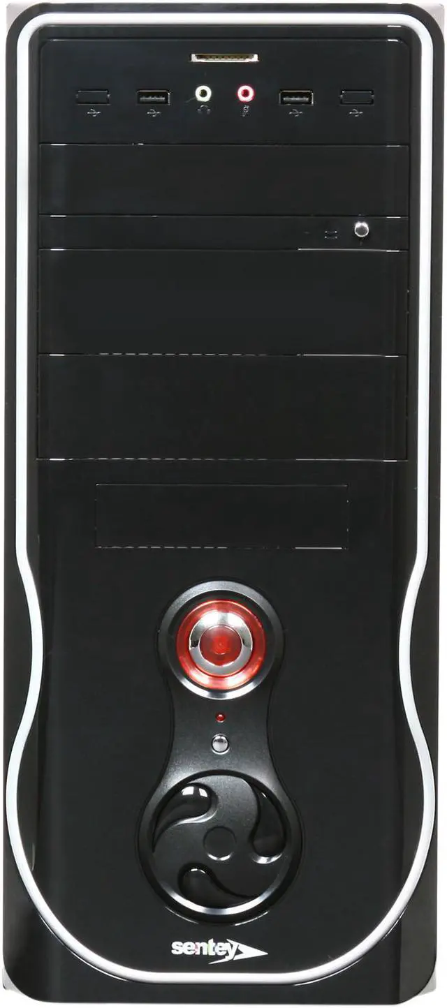 Alt view image 2 of 10 - SENTEY Classic 1399 Mid Tower w/PSU+Kbrd/Mouse/Spkr SECC .7mm 4x USB/ Card Reader SD-MMC/ATX-MATX