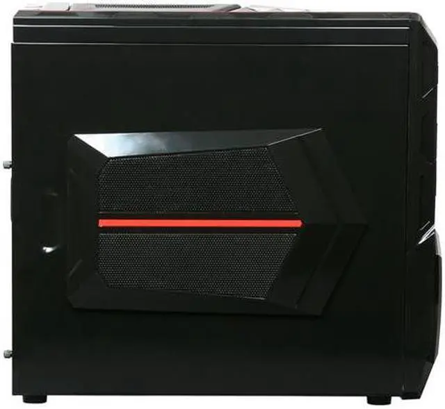 Alt view image 4 of 10 - Sentey Optimus Extreme Division Tower Case - RED 3 x LED FAN / 1 120mm Rear FAN /2 x USB / Card Rdr / Fan Control /4 x Removable Bays / Screwless