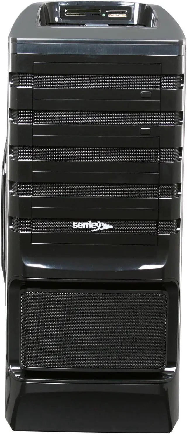 Alt view image 2 of 10 - Sentey Burton Extreme Division Tower Case 6x Fan LED/ 4 x USB / Multi Card Reader / 4 x Fan Control / E-SATA / 6 x Removable Aluminum Bays / Screwless